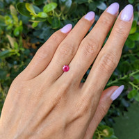 0.85 Ct. Pinkish Red Ruby from Burma (Myanmar) Life Style