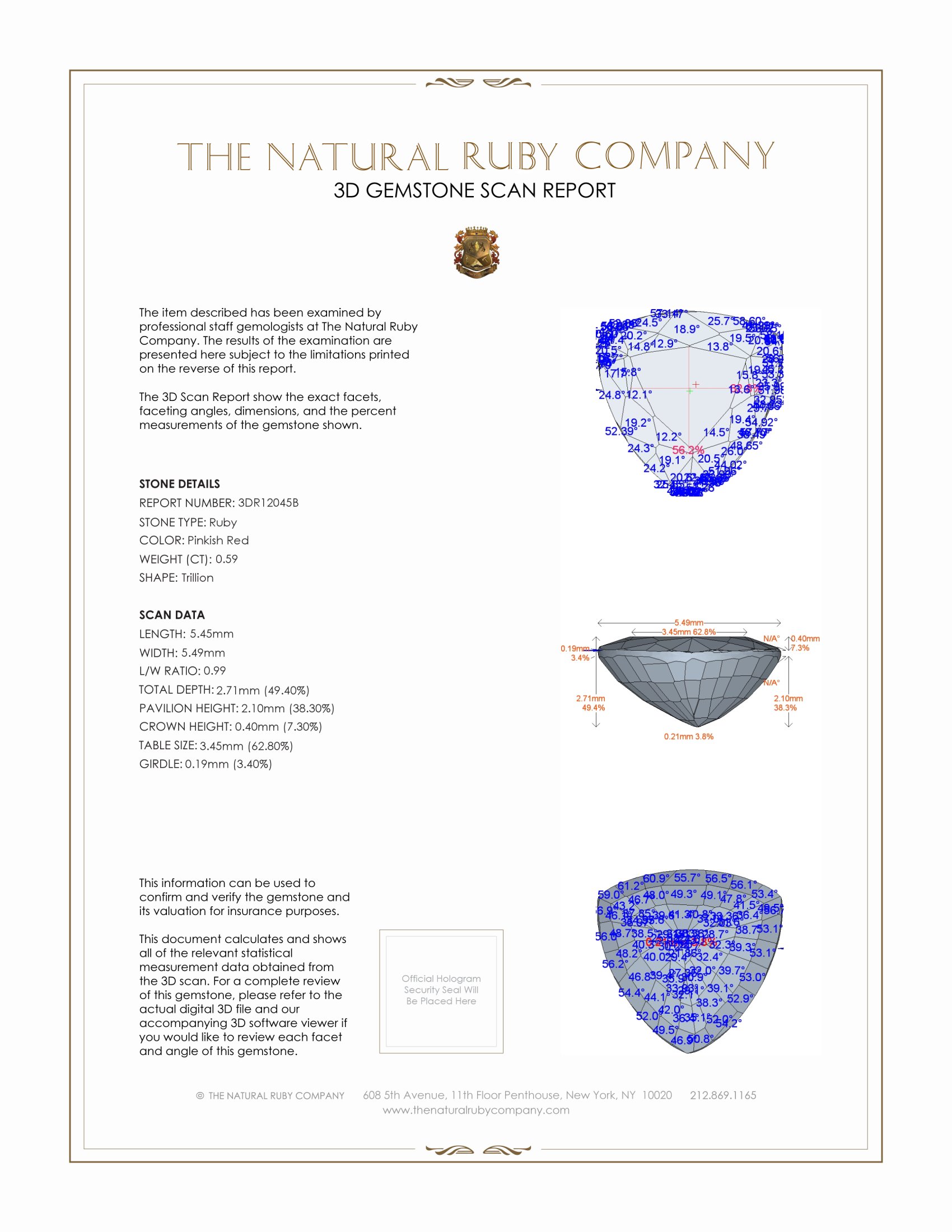 0.59 Ct. Ruby from Burma (Myanmar)