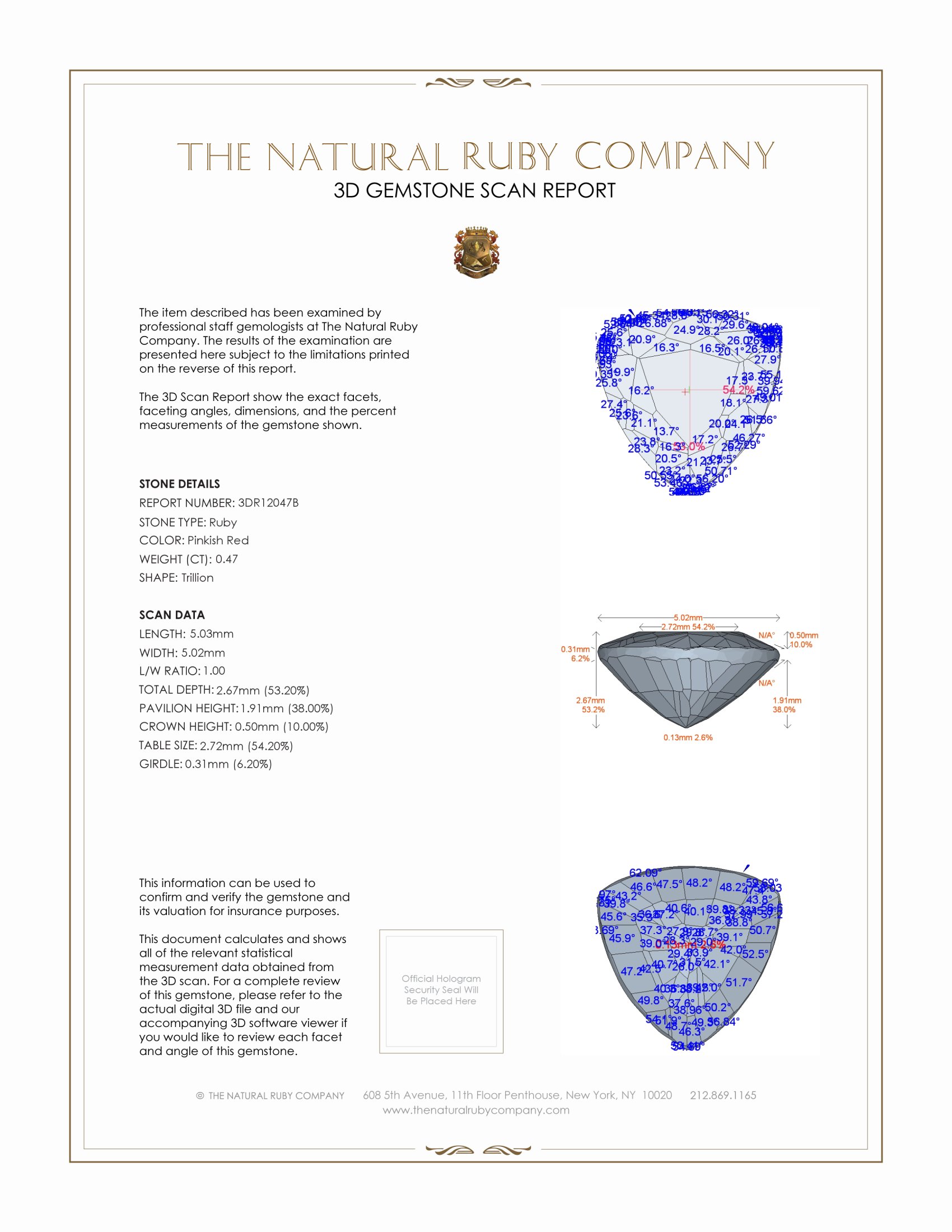 0.47 Ct. Ruby from Burma (Myanmar)