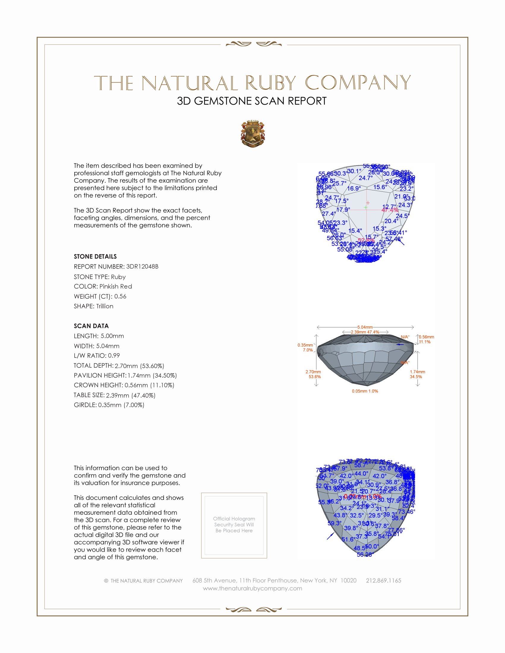 0.56 Ct. Ruby from Burma (Myanmar)