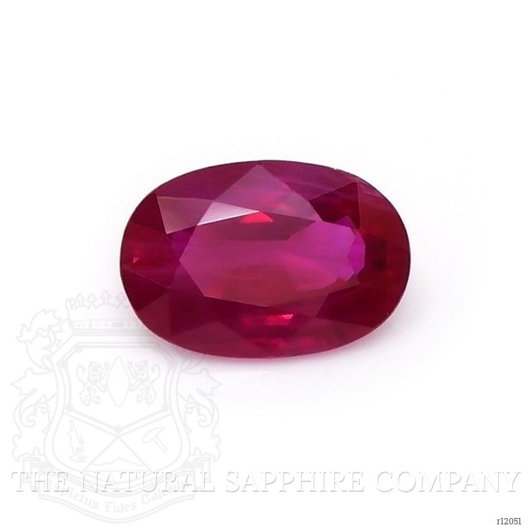 Three Stone Ruby Ring 0.85 Ct., Platinum 950