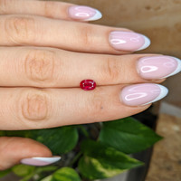0.85 Ct. Pinkish Red Ruby from Burma (Myanmar) Life Style