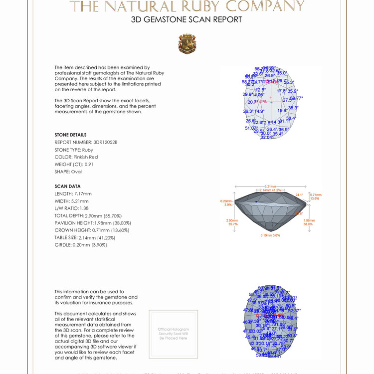 0.91 Ct. Ruby from Burma (Myanmar)