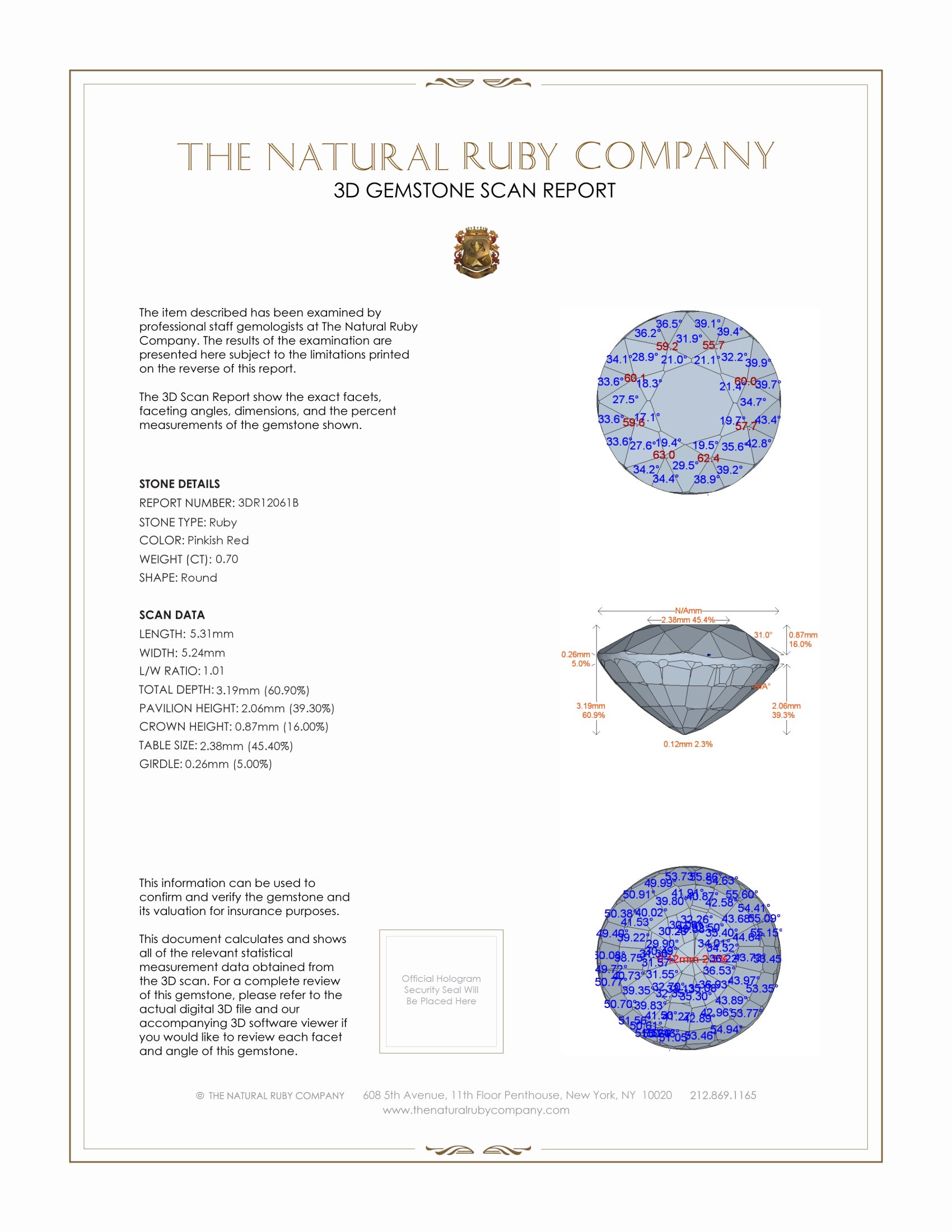 0.70 Ct. Ruby from Burma (Myanmar)