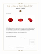 3.10 Ct. Ruby from Mozambique Appraisal