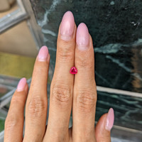 0.56 Ct. Pinkish Red Ruby from Burma (Myanmar) Life Style