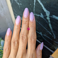 0.56 Ct. Pinkish Red Ruby from Burma (Myanmar) Life Style