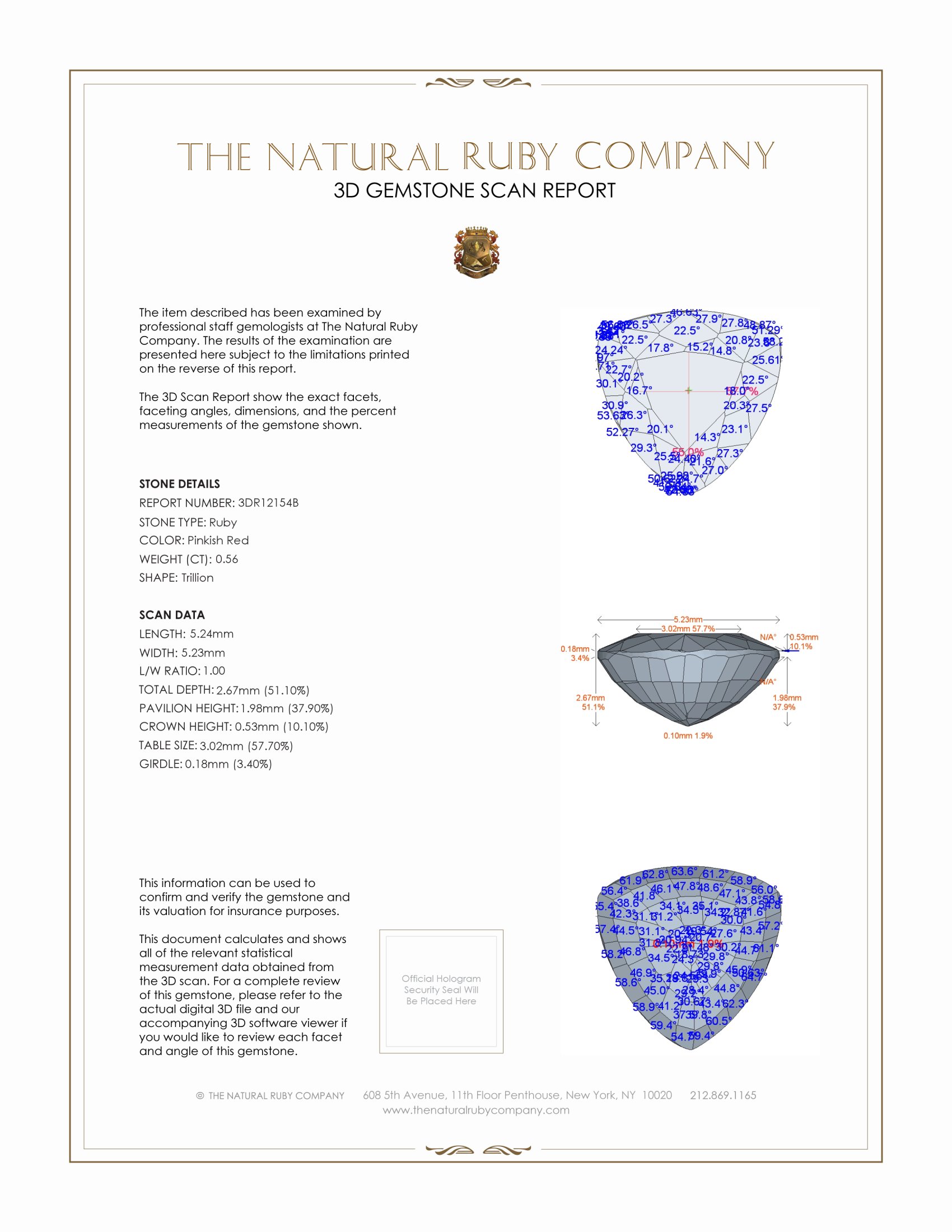 0.56 Ct. Ruby from Burma (Myanmar)