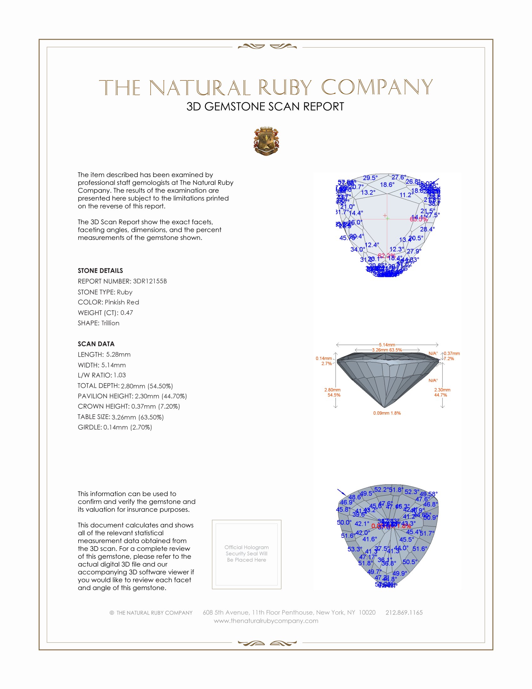 0.47 Ct. Ruby from Burma (Myanmar)