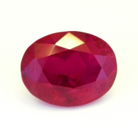 Antique Style Ruby Ring 2.47 Ct., 18K White & Yellow Combination Stone