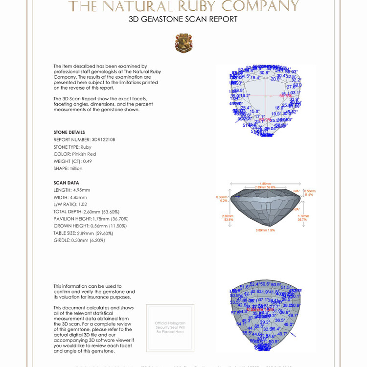 0.49 Ct. Ruby from Burma (Myanmar)