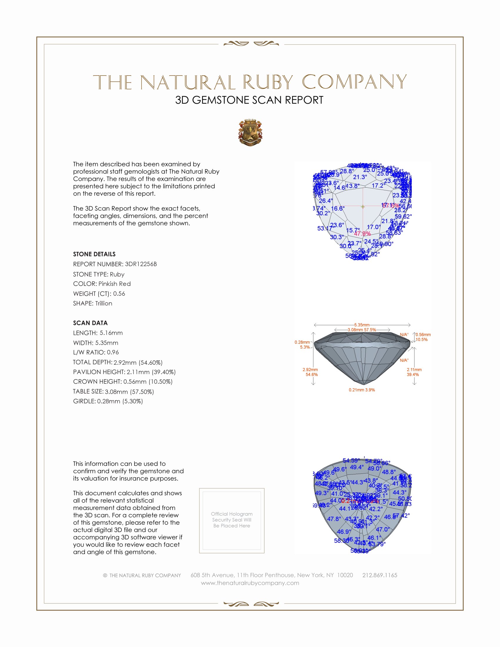 0.56 Ct. Ruby from Burma (Myanmar)