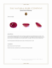 0.99 Ct. Purplish Red Ruby from Burma (Myanmar) Appraisal