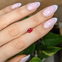 0.99 Ct. Pinkish Red Ruby from Burma (Myanmar) Life Style