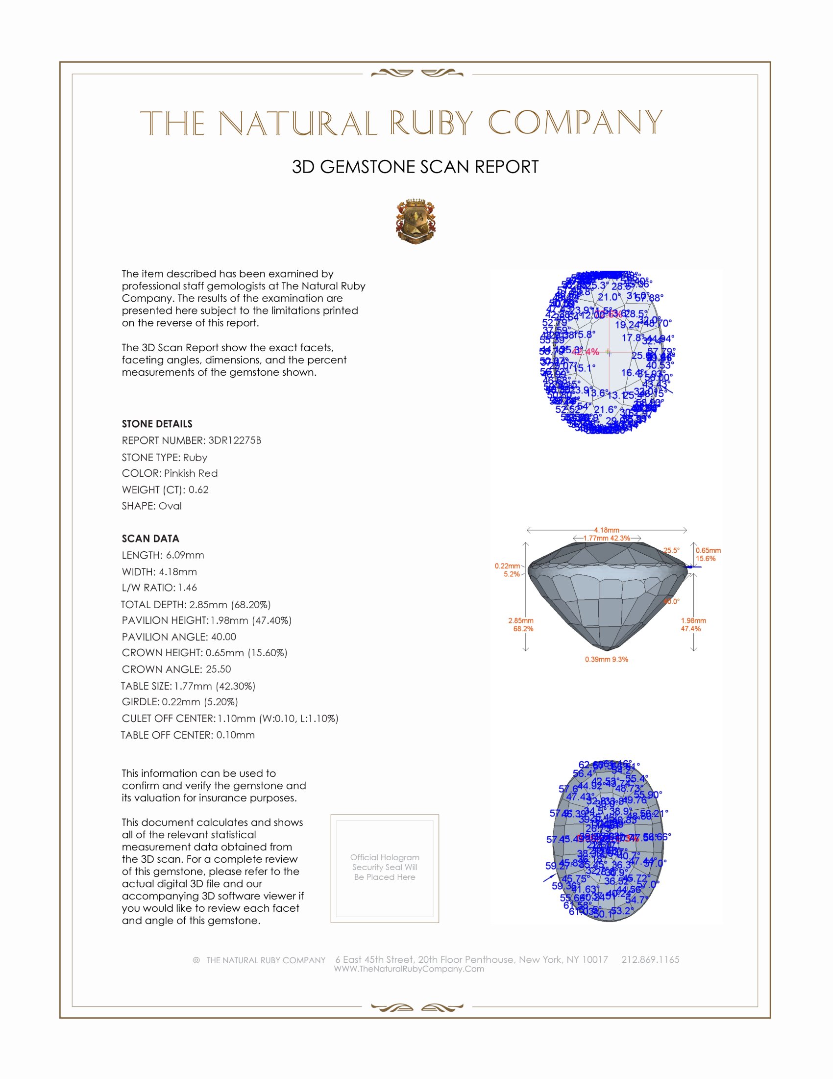 0.62 Ct. Ruby from Burma (Myanmar)