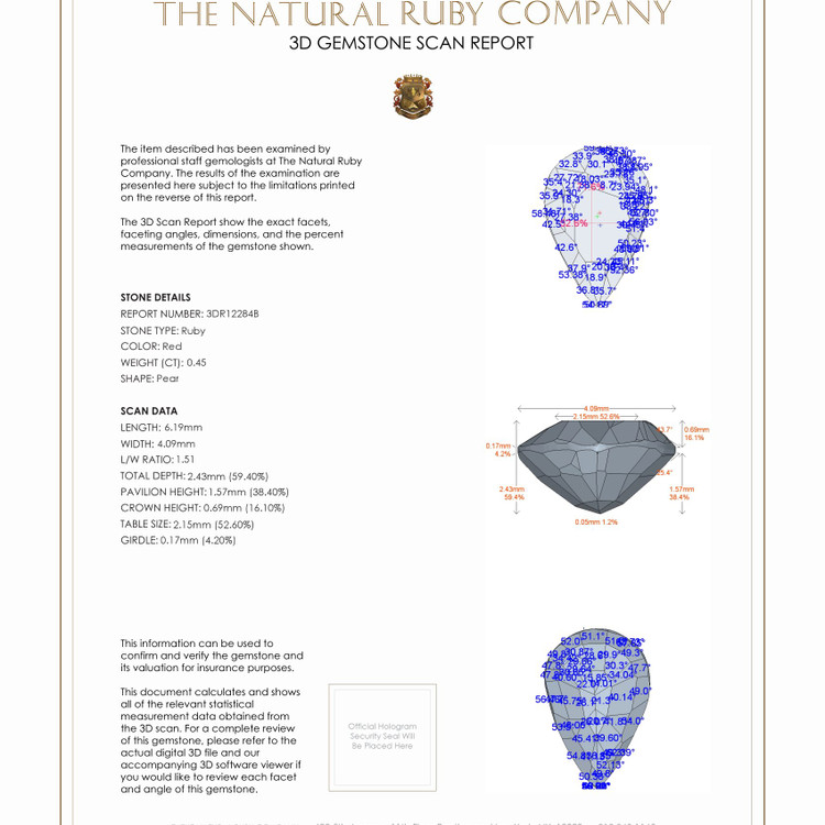 0.45 Ct. Ruby from Thailand