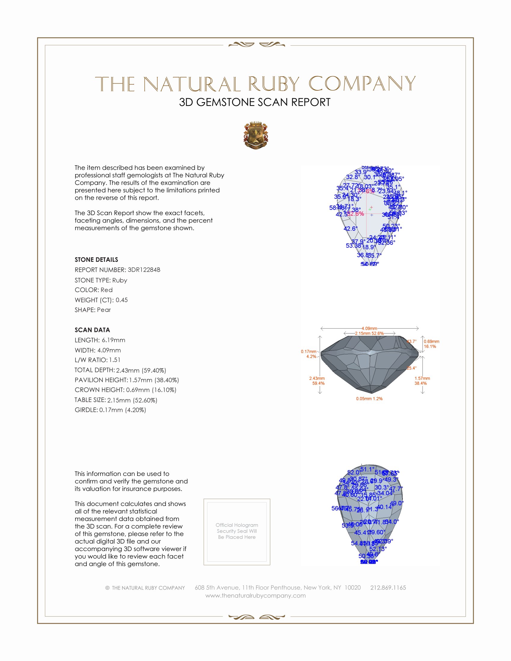 0.45 Ct. Ruby from Thailand