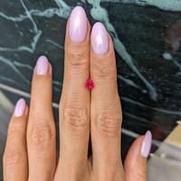 0.57 Ct. Pinkish Red Ruby from Burma (Myanmar) Life Style