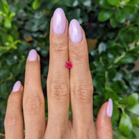 0.57 Ct. Pinkish Red Ruby from Burma (Myanmar) Life Style
