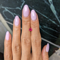 0.52 Ct. Pinkish Red Ruby from Burma (Myanmar) Life Style