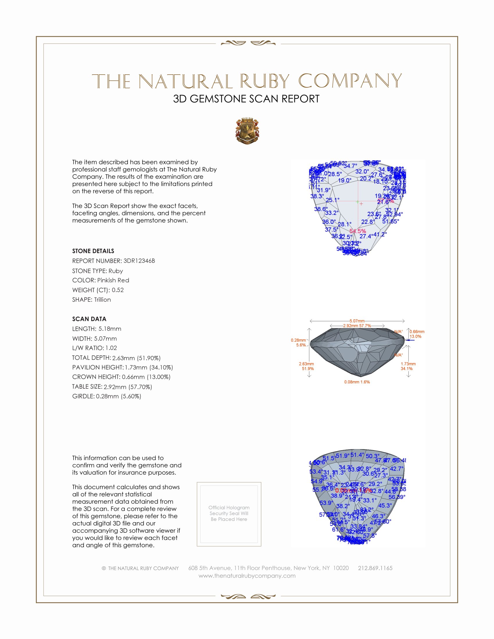 0.52 Ct. Ruby from Burma (Myanmar)