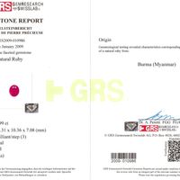 7.99 Ct. Ruby from Burma (Myanmar) Scan Report