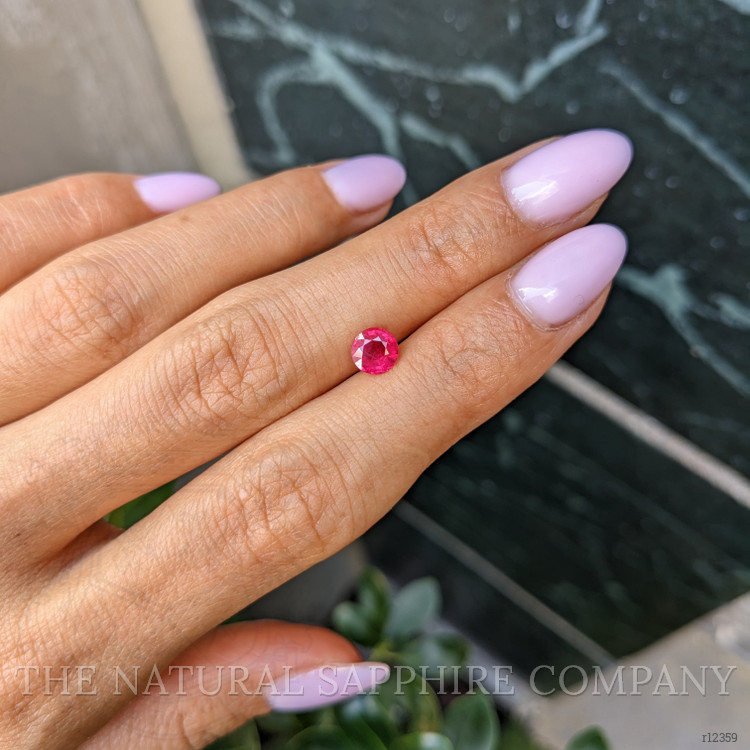 0.75 Ct. Pinkish Red Ruby from Burma (Myanmar)