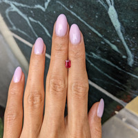 0.78 Ct. Pinkish Red Ruby from Burma (Myanmar) Life Style