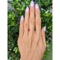 0.78 Ct. Pinkish Red Ruby from Burma (Myanmar) Life Style
