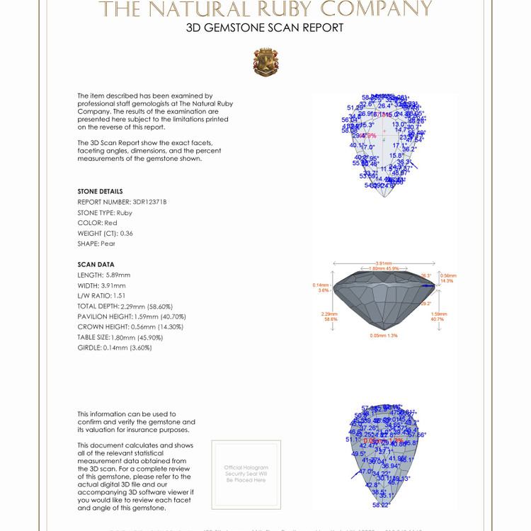 0.36 Ct. Ruby from Thailand