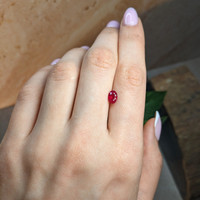 1.01 Ct. Pinkish Red Ruby from Burma (Myanmar) Life Style