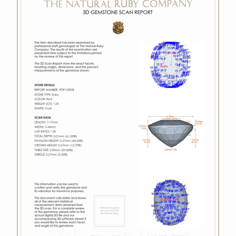 1.04 Ct. Ruby from Burma (Myanmar)