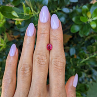 1.19 Ct. Pinkish Red Ruby from Burma (Myanmar) Life Style