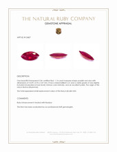1.14 Ct. Purplish Red Ruby from Burma (Myanmar) Appraisal