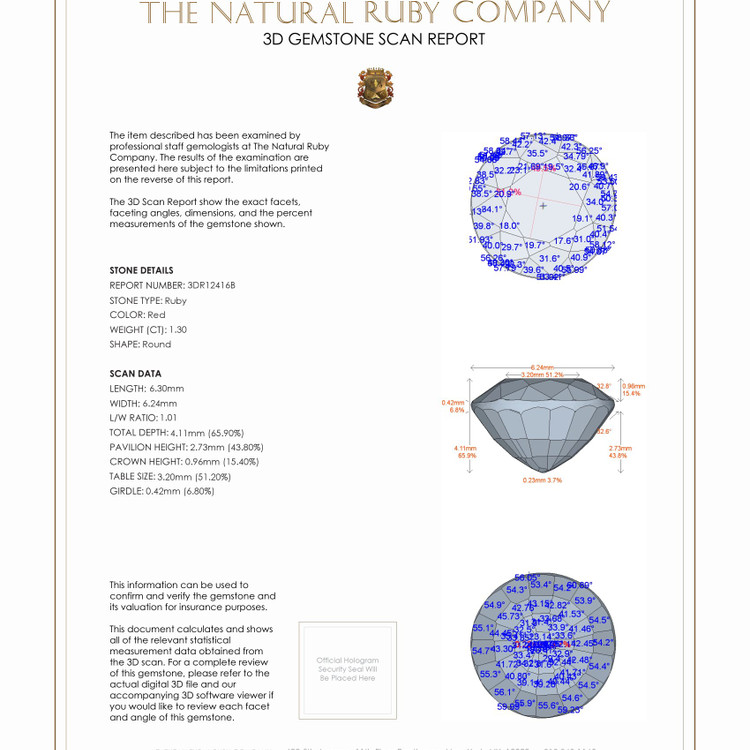 1.30 Ct. Ruby from Mozambique