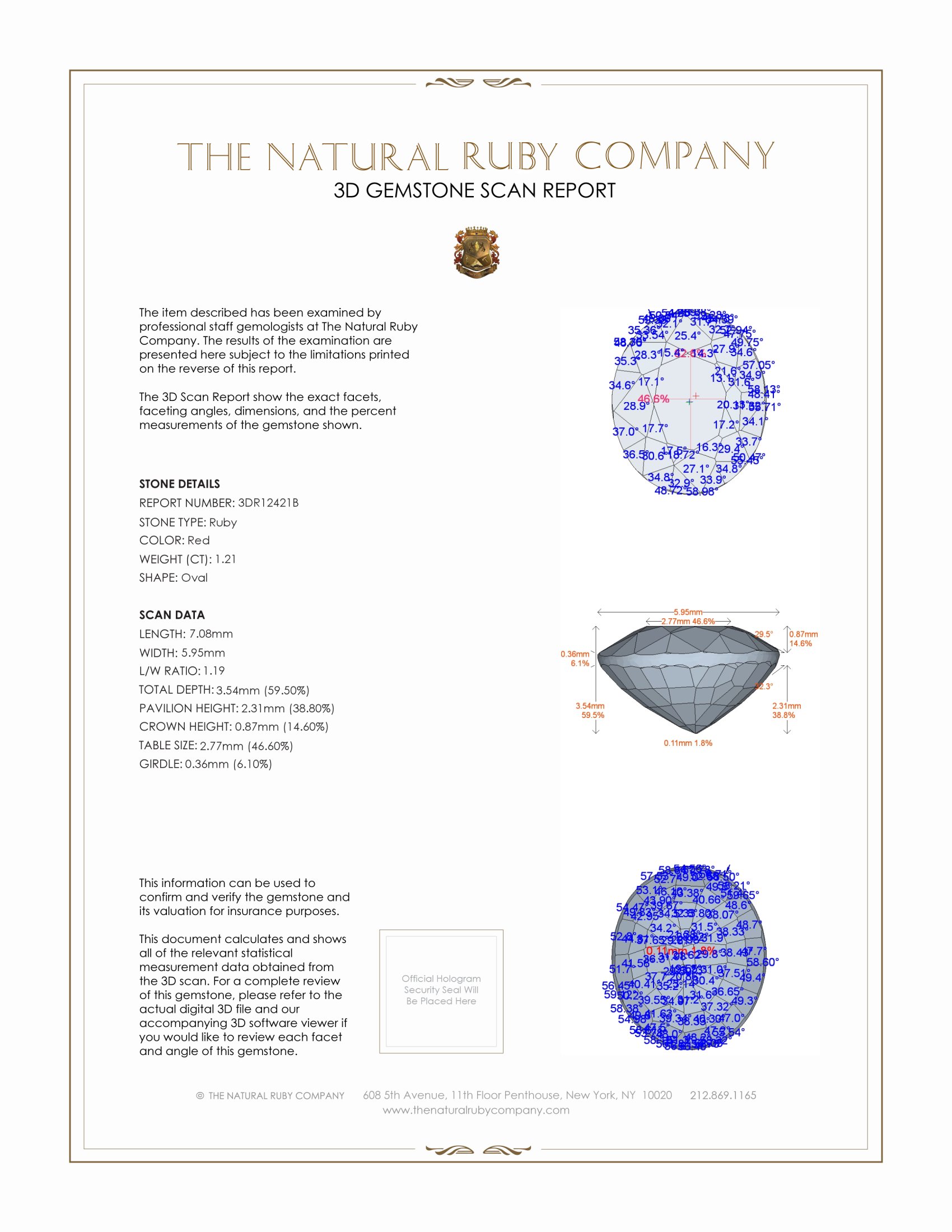 1.21 Ct. Ruby from Burma (Myanmar)