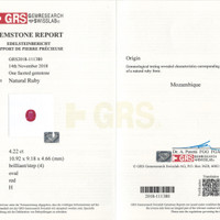 4.22 Ct. Ruby from Mozambique Scan Report