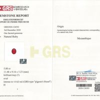 5.00 Ct. Ruby from Mozambique Scan Report