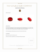 5.02 Ct. Ruby from Mozambique Appraisal