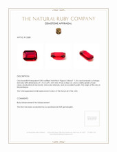 1.55 Ct. Ruby from Mozambique Appraisal