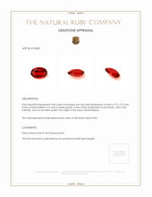 0.84 Ct. Ruby from Mozambique Appraisal