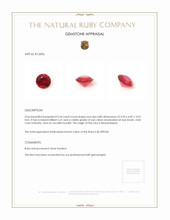 0.54 Ct. Ruby from Mozambique Appraisal