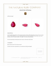 1.09 Ct. Ruby from Mozambique Appraisal