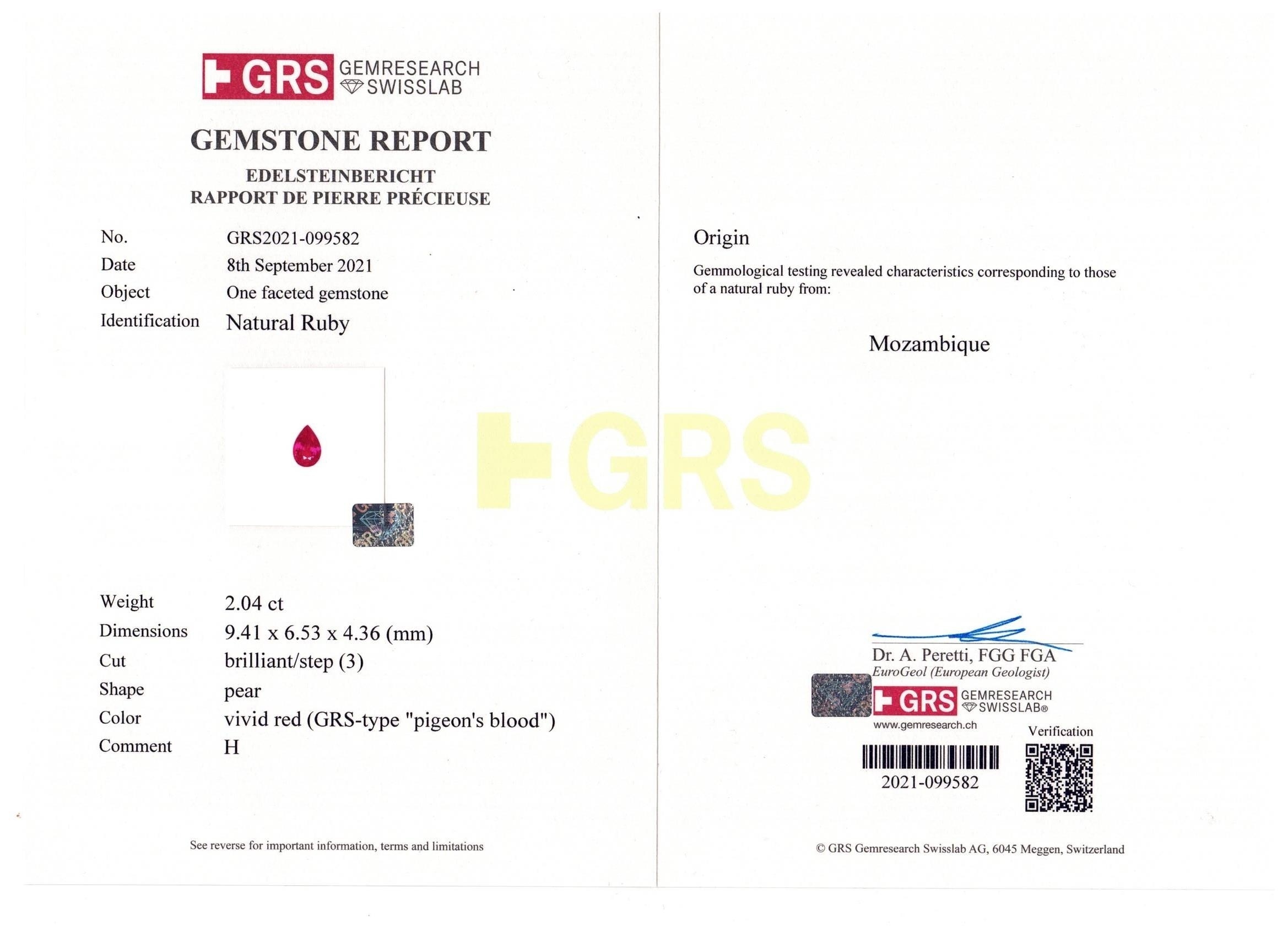 2.04 Ct. Ruby from Mozambique