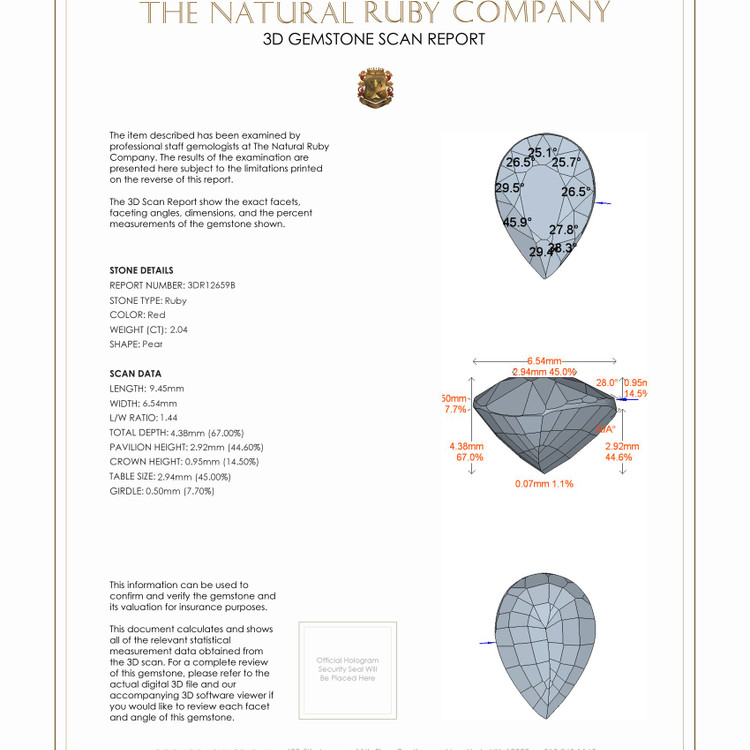 2.04 Ct. Ruby from Mozambique