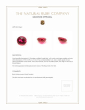4.53 Ct. Ruby from Mozambique Appraisal
