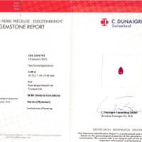2.80 Ct. Ruby from Burma (Myanmar) Scan Report
