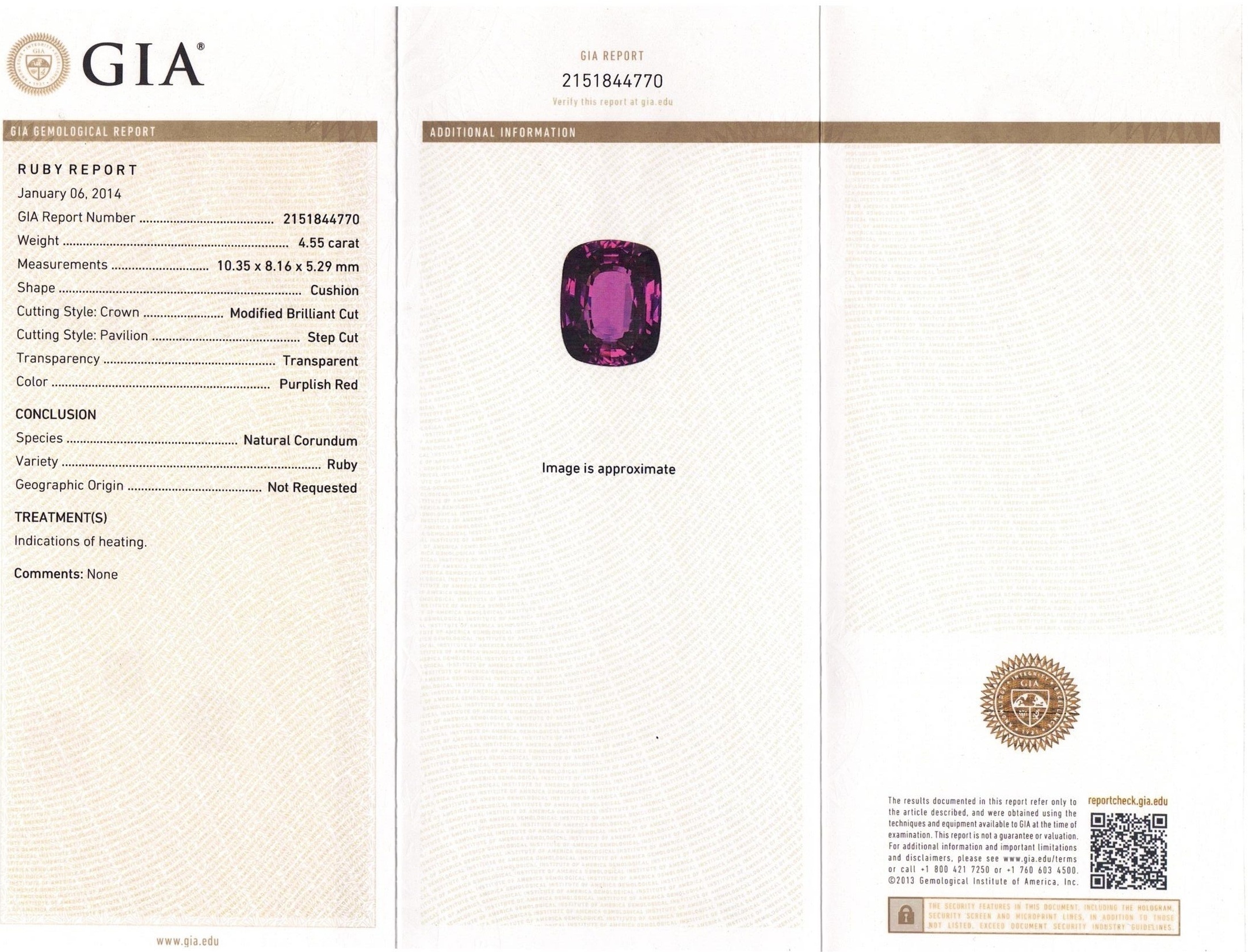 4.55 Ct. Ruby from Mozambique