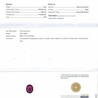 2.21 Ct. Ruby from Burma (Myanmar) Scan Report