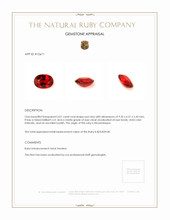3.01 Ct. Ruby from Mozambique Appraisal